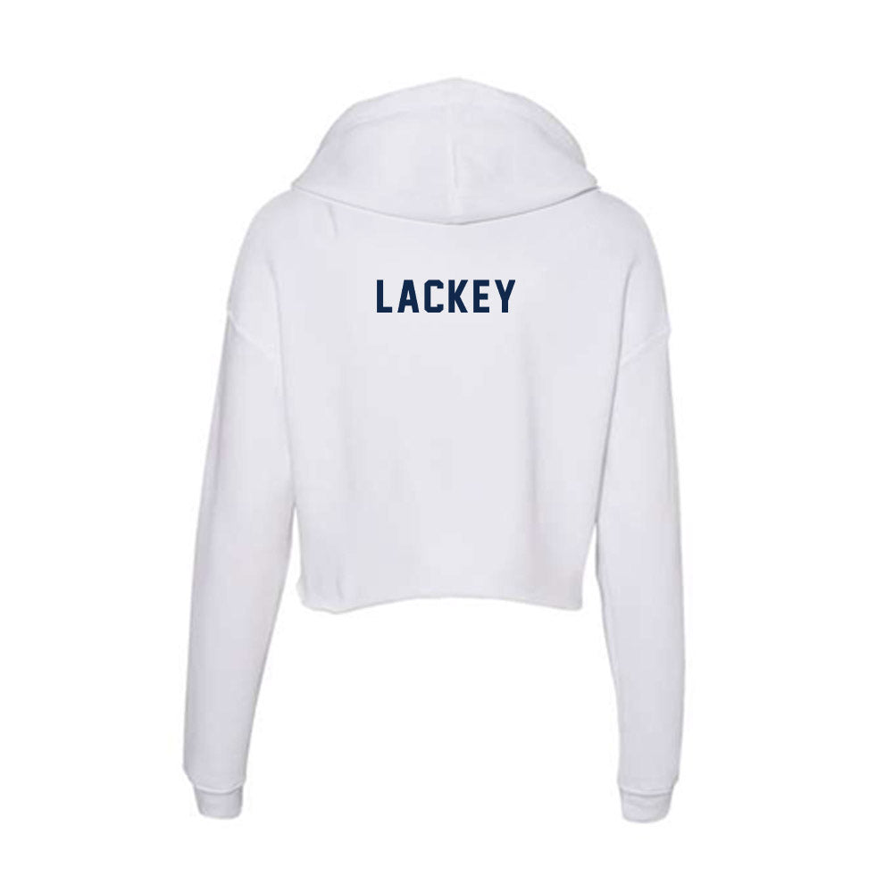 UCSD - NCAA Men's Rowing : Eliot Lackey - Women's Crop Fleece Hooded Sweatshirt-1