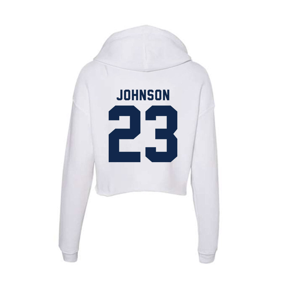 UCSD - NCAA Men's Basketball : Trap Johnson - Women's Crop Fleece Hoodie-1