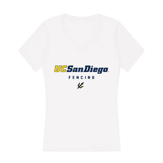 UCSD - NCAA Women's Fencing : Sasha Medvinsky - Women's V-Neck T-Shirt-0