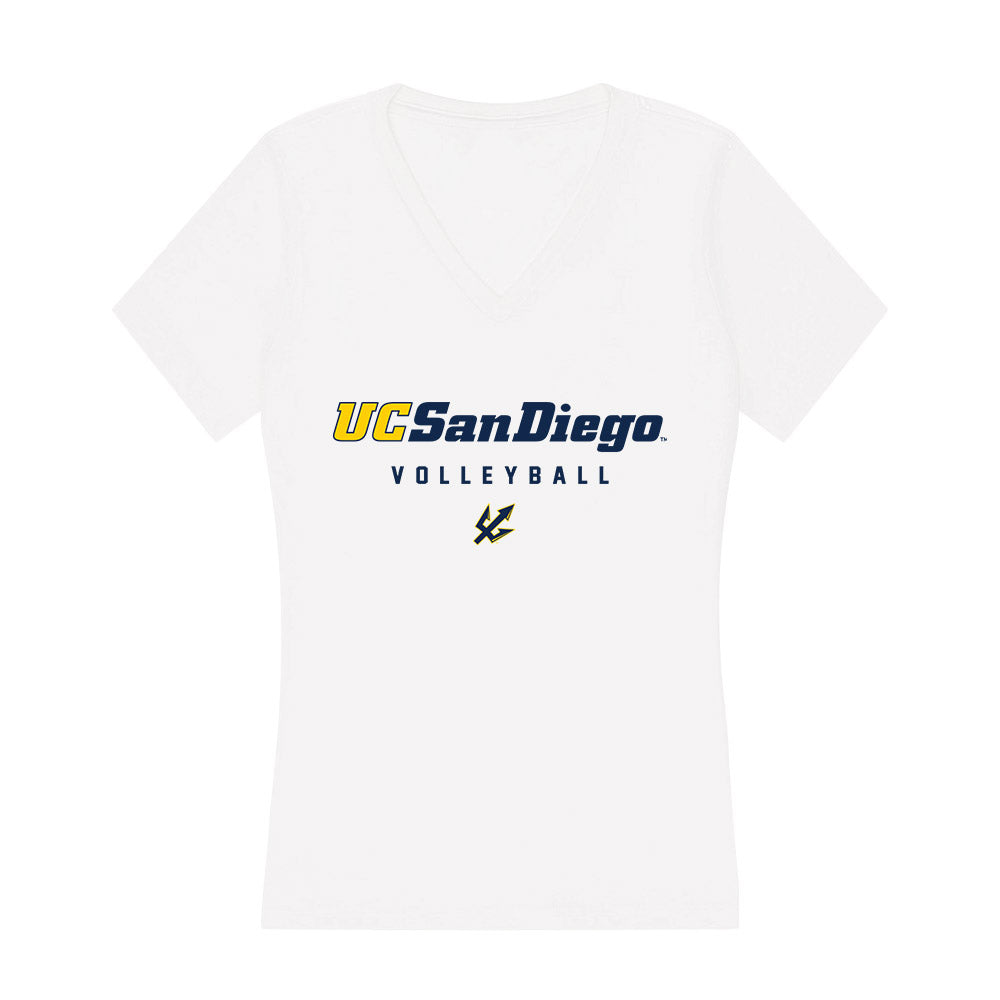 UCSD - NCAA Women's Volleyball : Madison Johnson - Women's V-Neck T-Shirt-0