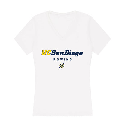 UCSD - NCAA Women's Rowing : Audrey Ricciardi - Women's V-Neck T-Shirt-0