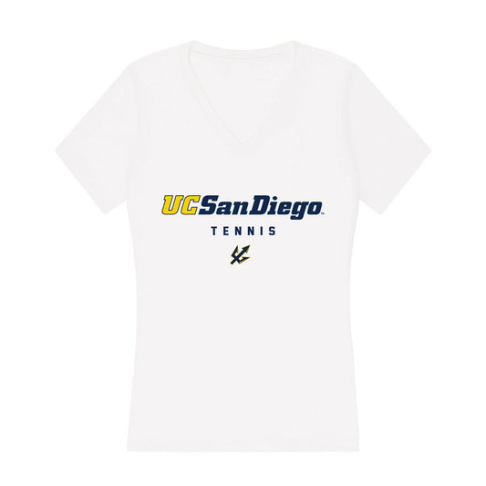 UCSD - NCAA Women's Tennis : Hana Gamracy - Women's V-Neck T-Shirt-0