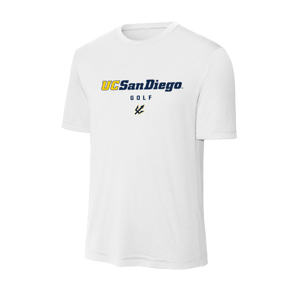 UCSD - NCAA Men's Golf : Jerry Zhu - Activewear T-Shirt-0