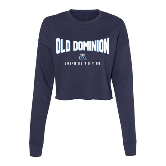 Old Dominion - NCAA Men's Swimming & Diving : Ian Noffsinger - Women's Cropped Crew Fleece-0