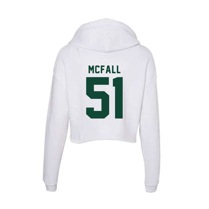 Hawaii - NCAA Football : Eric Mcfall - Women's Crop Fleece Hoodie-1