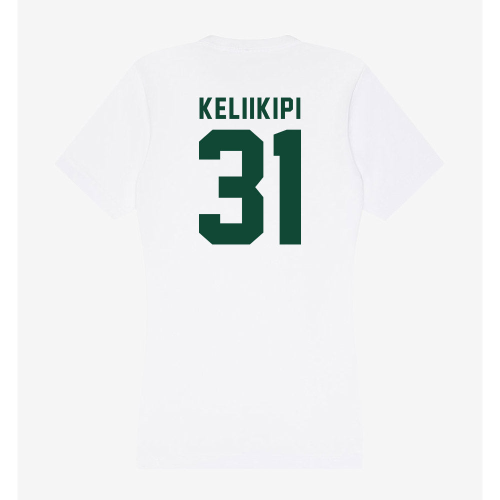 Hawaii - NCAA Football : Tryton Keliikipi - Women's V-Neck T-Shirt-1