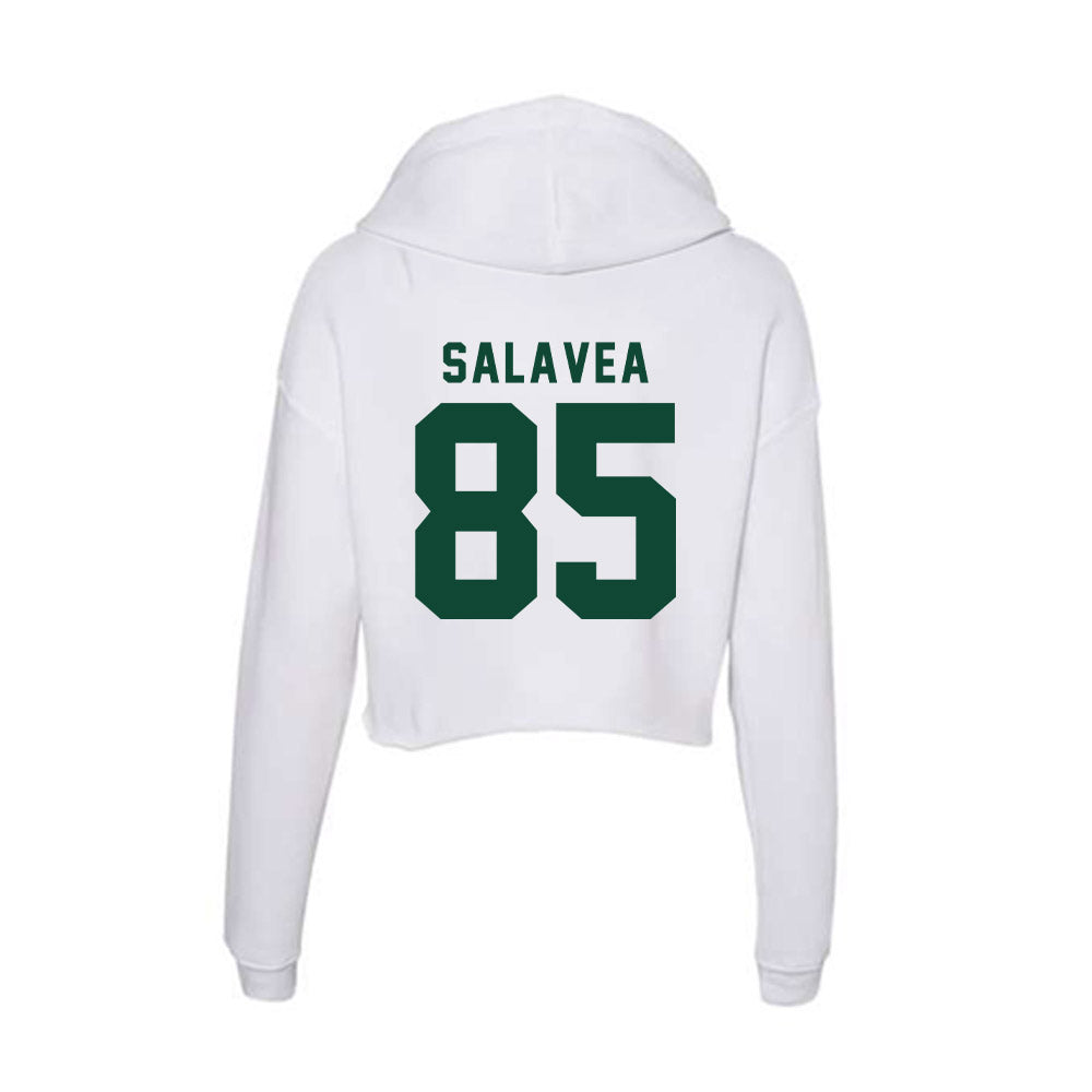 Hawaii - NCAA Football : Oakie Salavea - Women's Crop Fleece Hoodie-1
