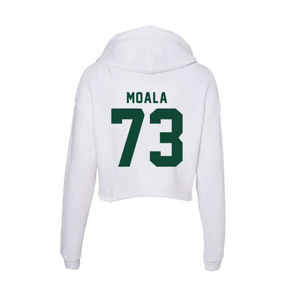 Hawaii - NCAA Football : Lipe Moala - Classic Shersey Women's Crop Fleece Hooded Sweatshirt-1