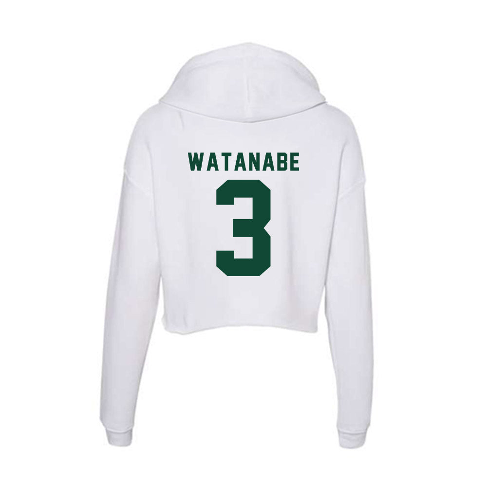 Hawaii - NCAA Baseball : Kody Watanabe - Women's Crop Fleece Hoodie-1