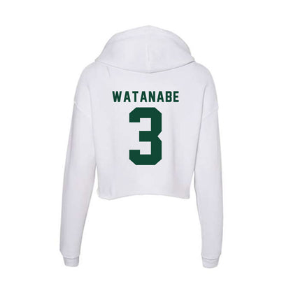 Hawaii - NCAA Baseball : Kody Watanabe - Women's Crop Fleece Hoodie-1