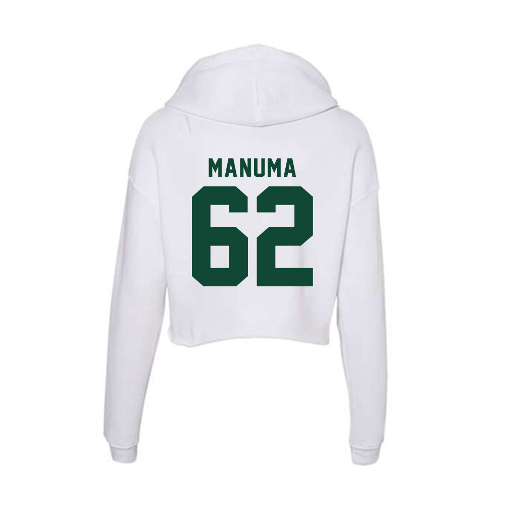 Hawaii - NCAA Football : Lautaimi Manuma - Women's Crop Fleece Hoodie-1