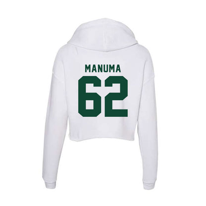 Hawaii - NCAA Football : Lautaimi Manuma - Women's Crop Fleece Hoodie-1