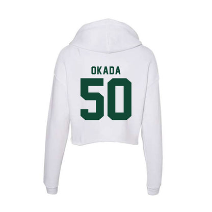 Hawaii - NCAA Baseball : Caleb Okada - Women's Crop Fleece Hoodie-1