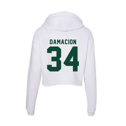 Hawaii - NCAA Women's Soccer : Nalani Damacion - Women's Crop Fleece Hoodie-1