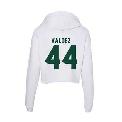 Hawaii - NCAA Baseball : Derek Valdez - Women's Crop Fleece Hoodie-1