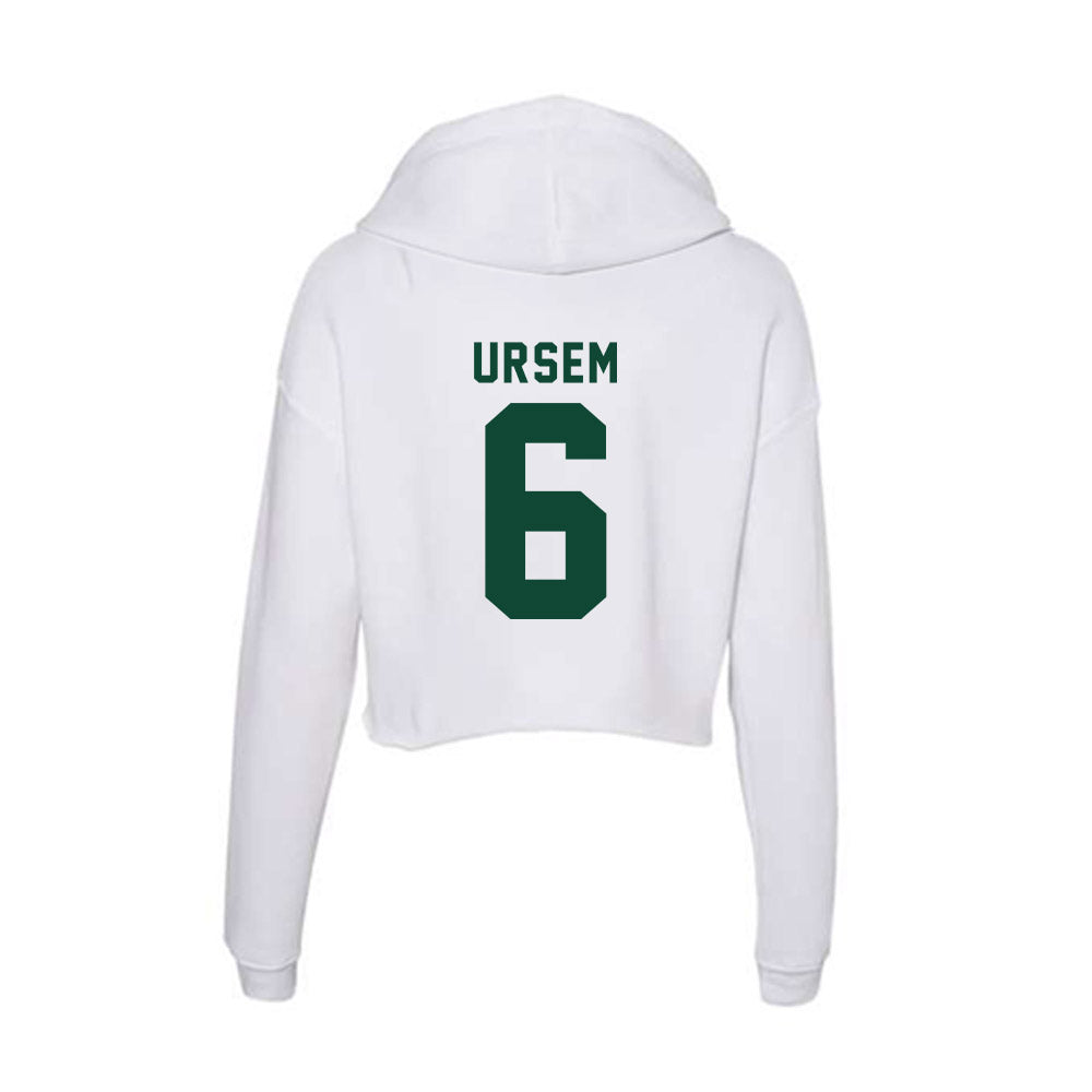 Hawaii - NCAA Women's Volleyball : Marnie Ursem - Classic Shersey Women's Crop Fleece Hooded Sweatshirt-1