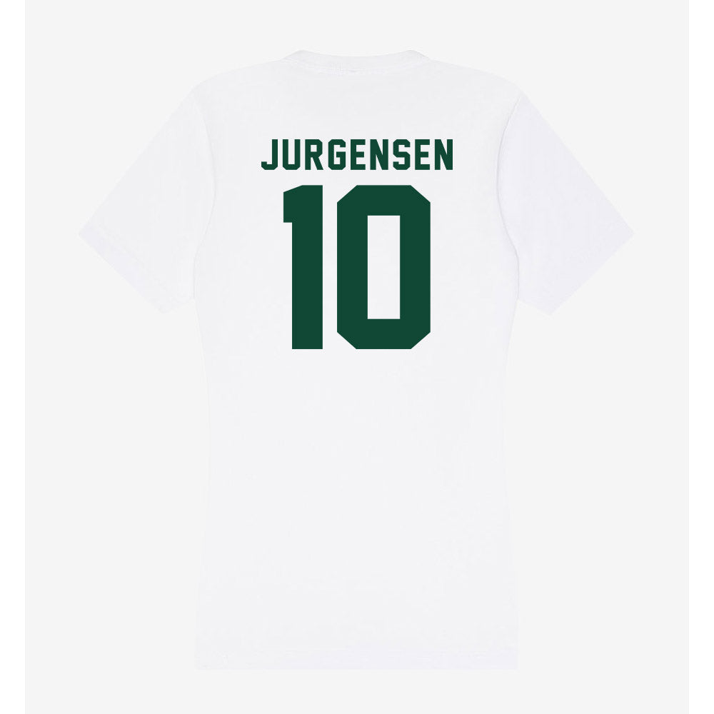 Hawaii - NCAA Football : Bjorn Jurgensen - Women's V-Neck T-Shirt-1