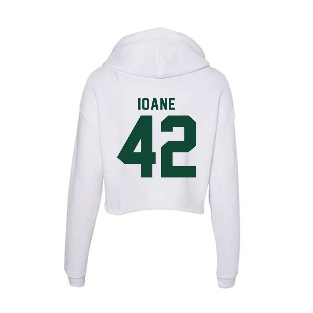 Hawaii - NCAA Football : Matteus Ioane - Women's Crop Fleece Hoodie-1