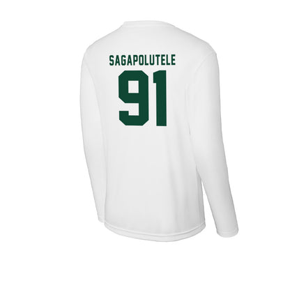 Hawaii - NCAA Football : Joshua sagapolutele - Classic Shersey Activewear Long Sleeve T-Shirt-1