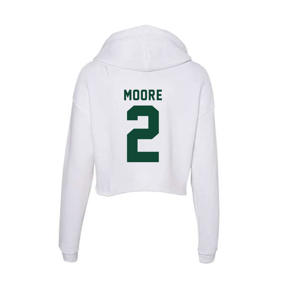 Hawaii - NCAA Football : Kona Moore - Women's Crop Fleece Hoodie-1