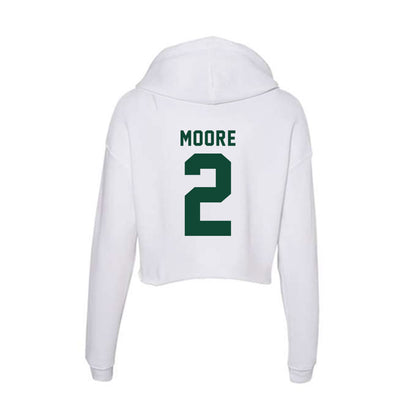 Hawaii - NCAA Football : Kona Moore - Women's Crop Fleece Hoodie-1
