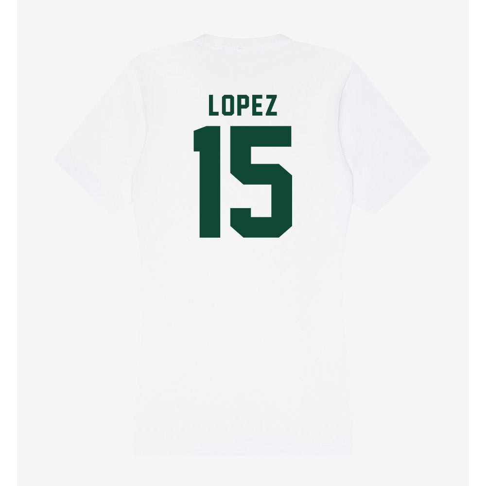 Hawaii - NCAA Women's Volleyball : Leilani Lopez - Women's V-Neck T-Shirt-1