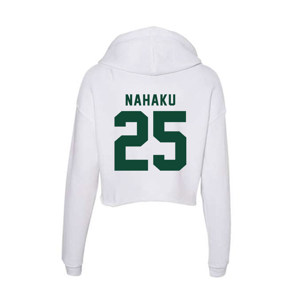 Hawaii - NCAA Baseball : Kamana Nahaku - Women's Crop Fleece Hoodie-1