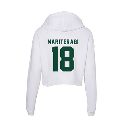 Hawaii - NCAA Football : Zaden Mariteragi - Women's Crop Fleece Hoodie-1