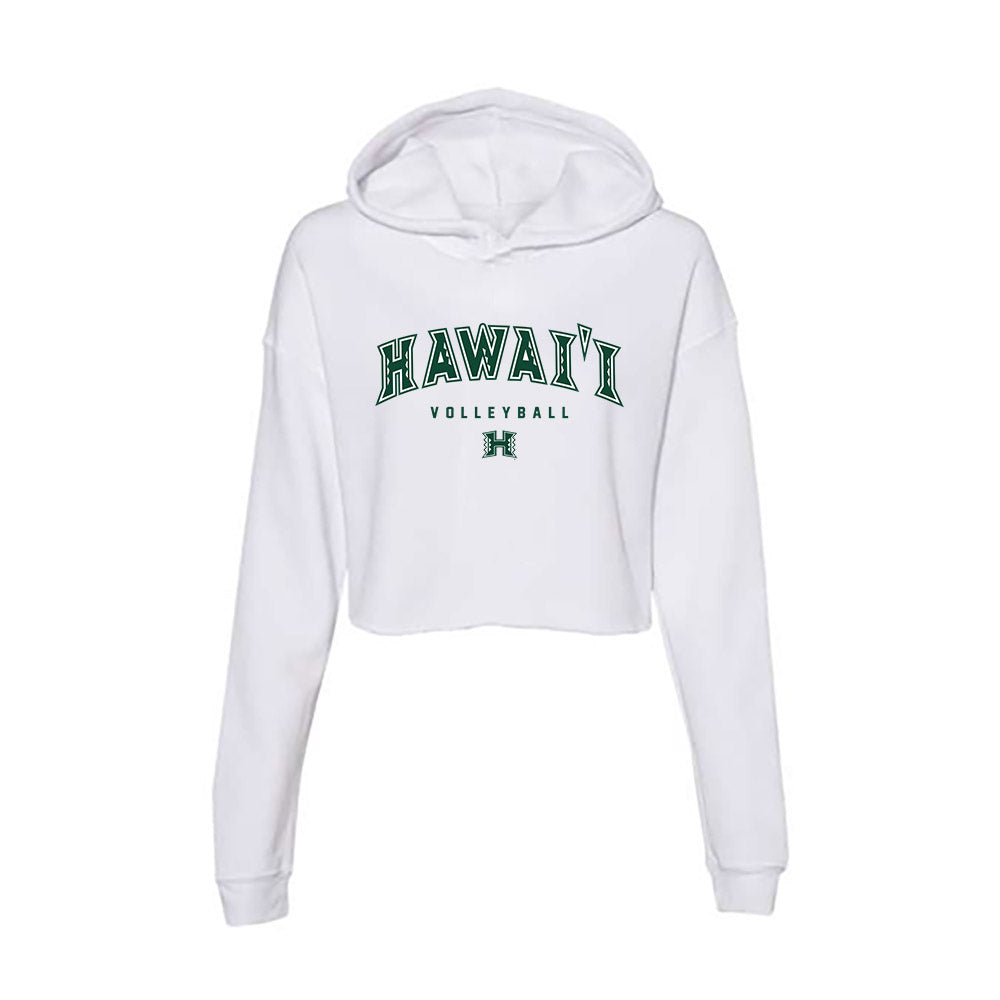Hawaii - NCAA Women's Volleyball : Cha'lei Reid - Classic Shersey Women's Crop Fleece Hooded Sweatshirt-0