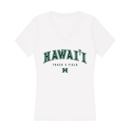 Hawaii - NCAA Women's Track & Field : Marina McNeil-Vivanco - Women's V-Neck T-Shirt-0