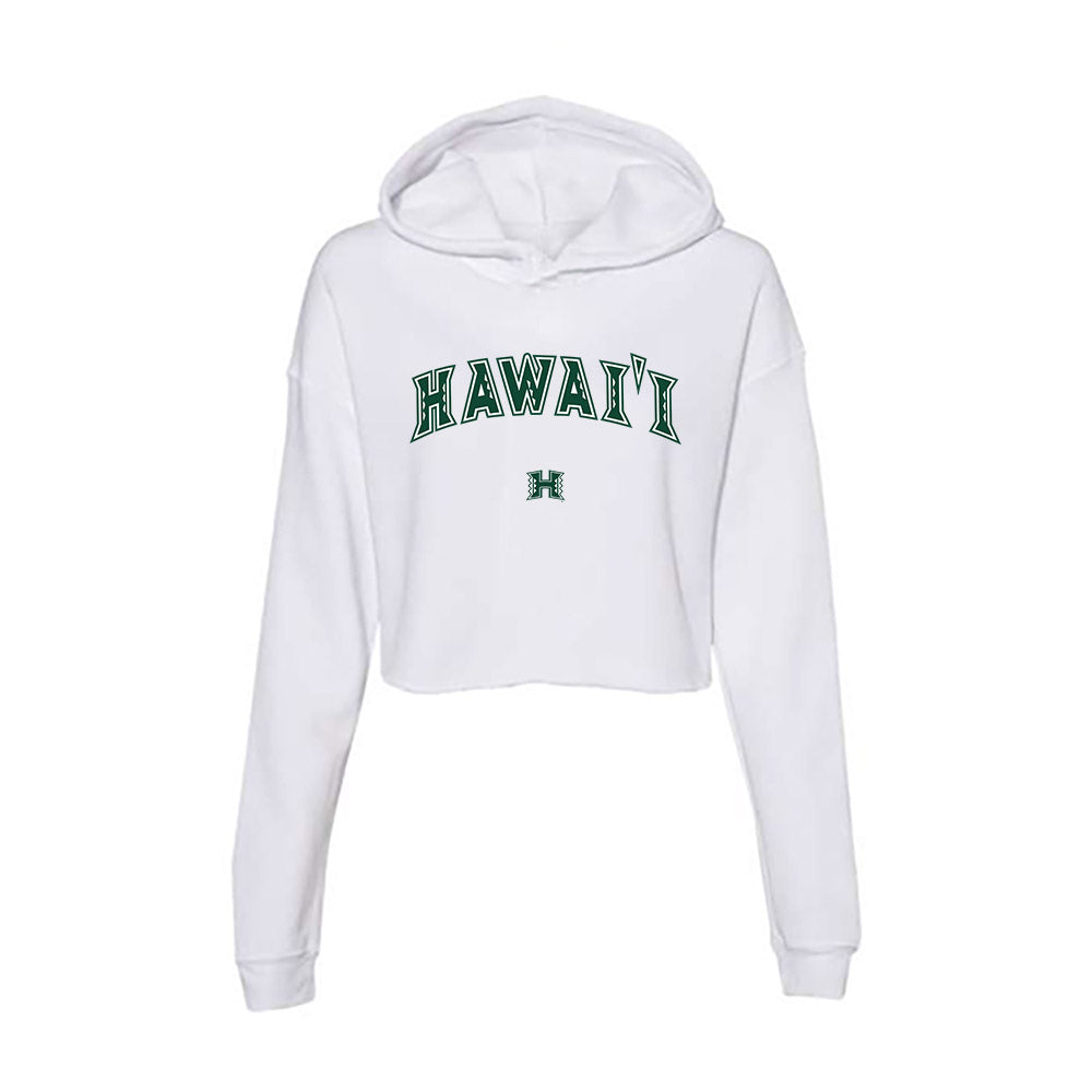 Hawaii - NCAA Baseball : Kedren Kinzie - Women's Crop Fleece Hoodie-0