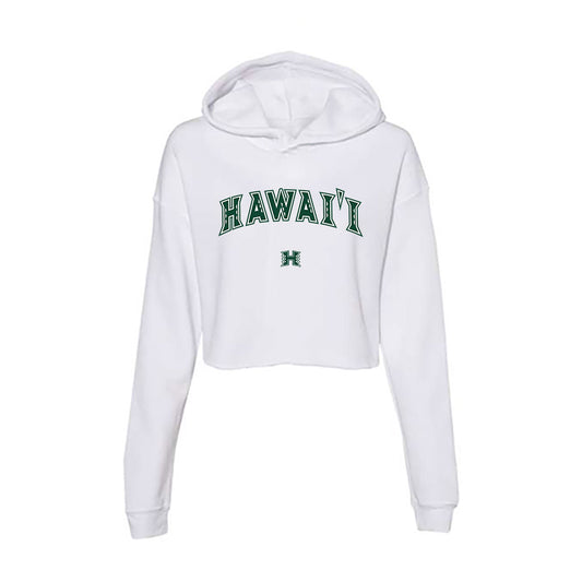 Hawaii - NCAA Baseball : Kedren Kinzie - Women's Crop Fleece Hoodie-0