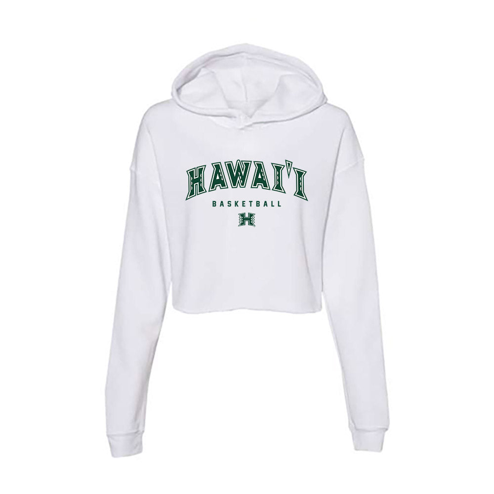 Hawaii - NCAA Women's Basketball : Bailey Flavell - Women's Crop Fleece Hoodie-0