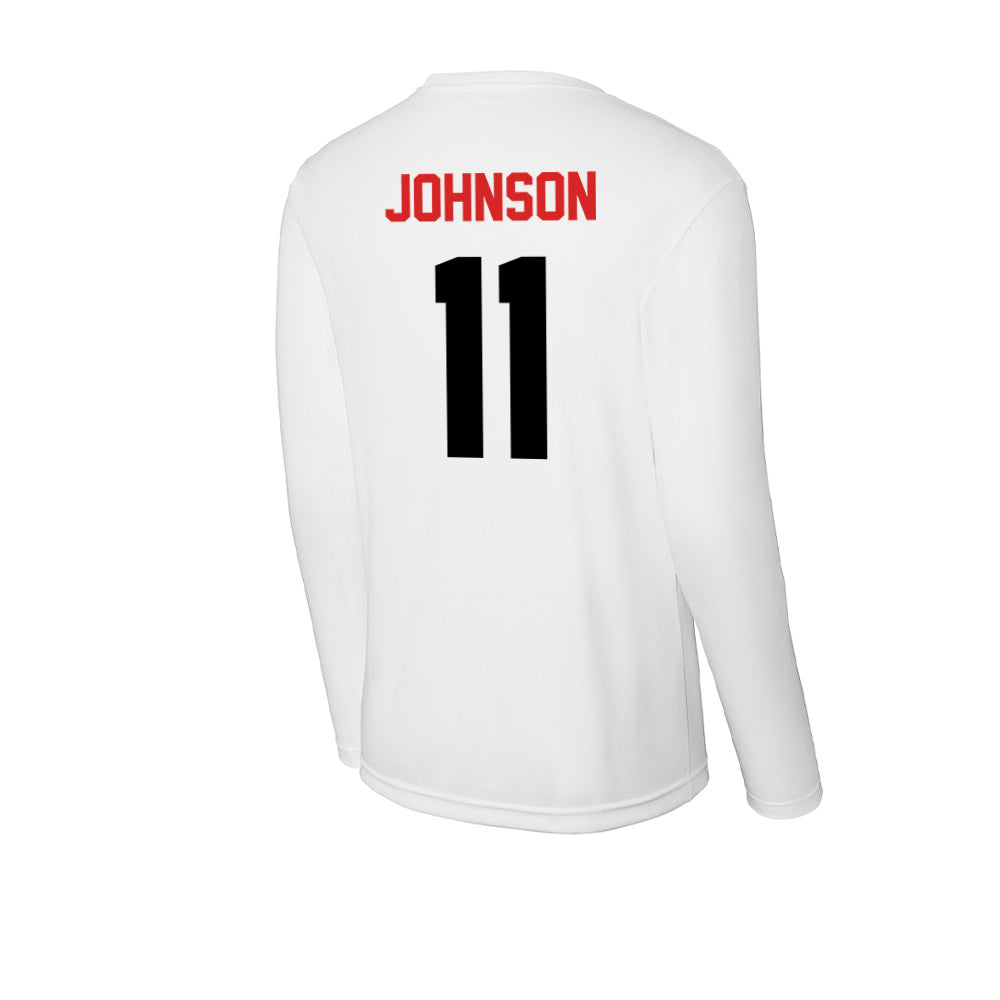 Davidson - NCAA Football : Tre Johnson - Activewear Long Sleeve T-Shirt-1
