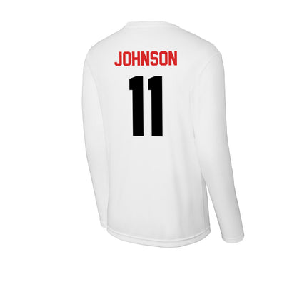 Davidson - NCAA Football : Tre Johnson - Activewear Long Sleeve T-Shirt-1