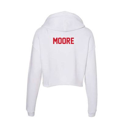 Arkansas State - NCAA Men's Track & Field : Jared Moore - Women's Crop Fleece Hoodie-1