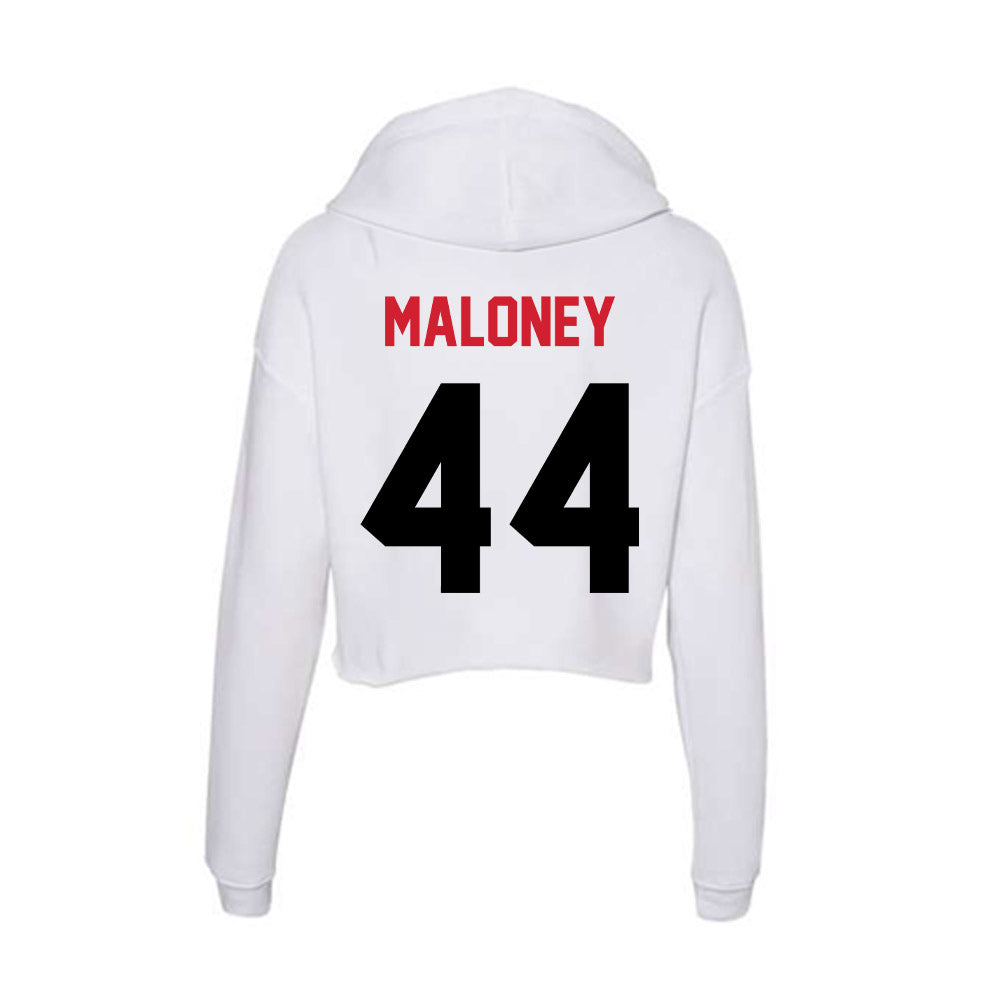 Arkansas State - NCAA Baseball : Collin Maloney - Women's Crop Fleece Hoodie-1