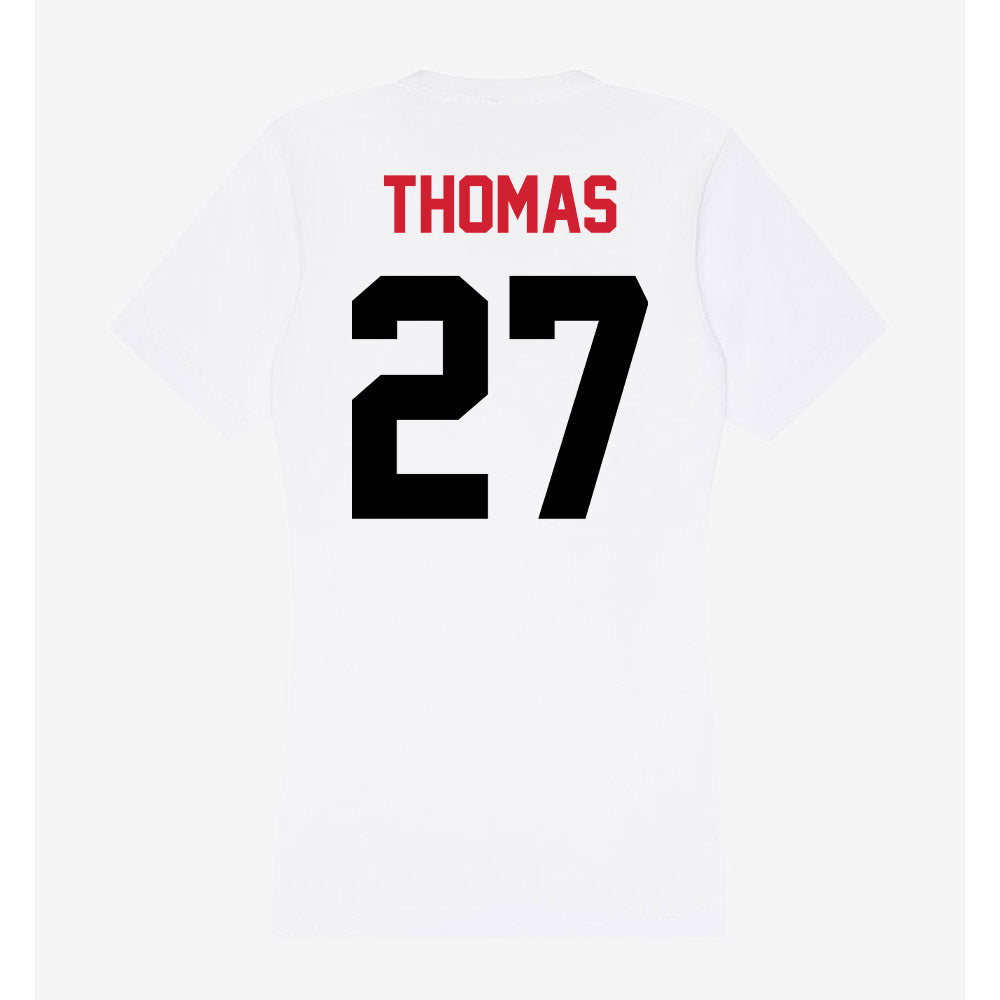 Arkansas State - NCAA Football : AJ Thomas - Women's V-Neck T-Shirt-1