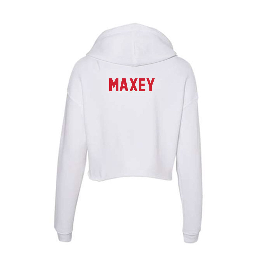 Arkansas State - NCAA Men's Golf : Jack Maxey - Women's Crop Fleece Hoodie-1