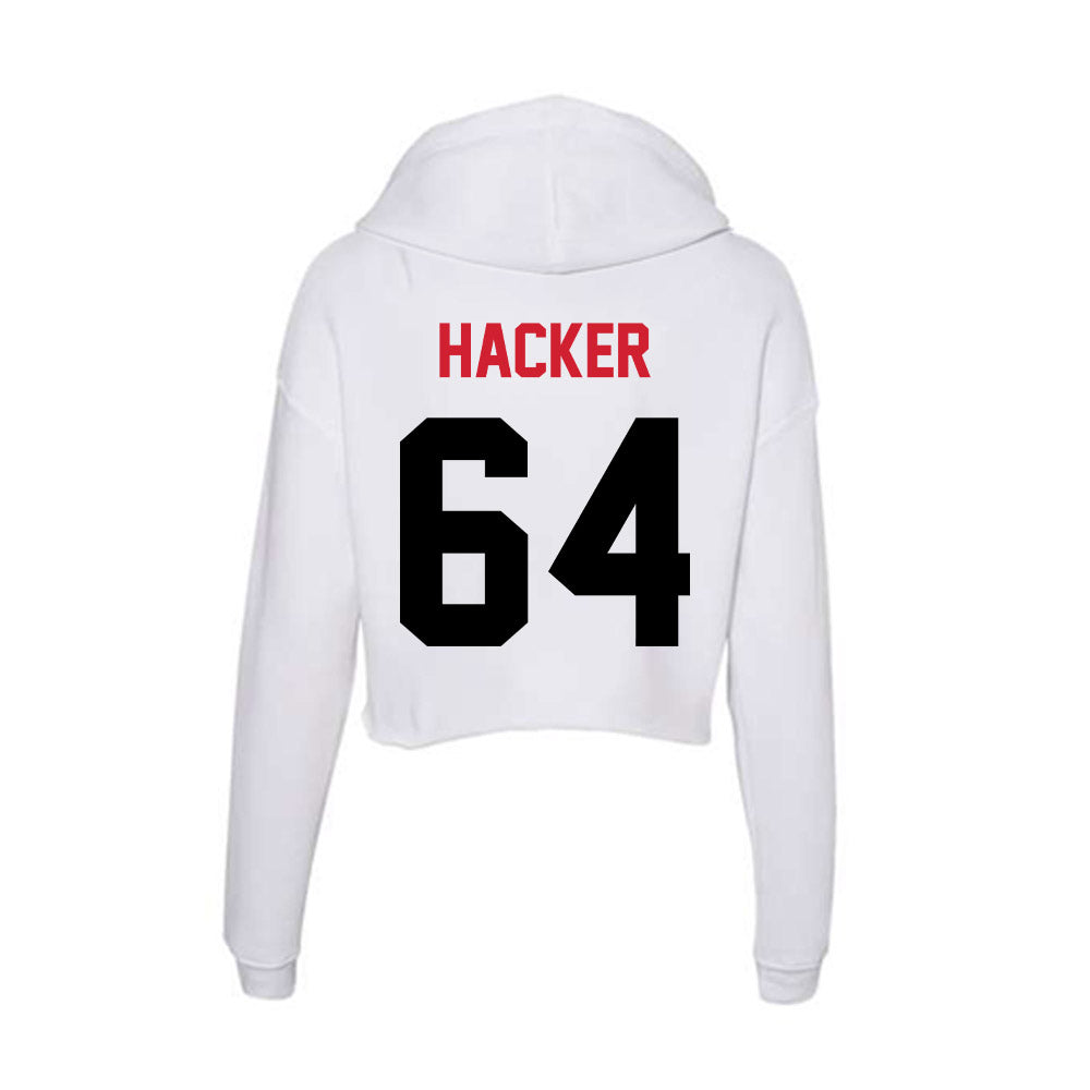 Arkansas State - NCAA Football : Noah Hacker - Women's Crop Fleece Hoodie-1