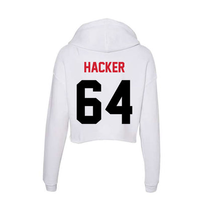 Arkansas State - NCAA Football : Noah Hacker - Women's Crop Fleece Hoodie-1