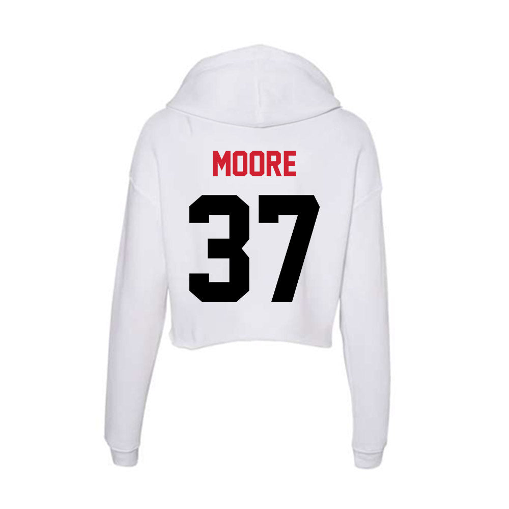 Arkansas State - NCAA Football : Ashton Moore - Women's Crop Fleece Hooded Sweatshirt-1