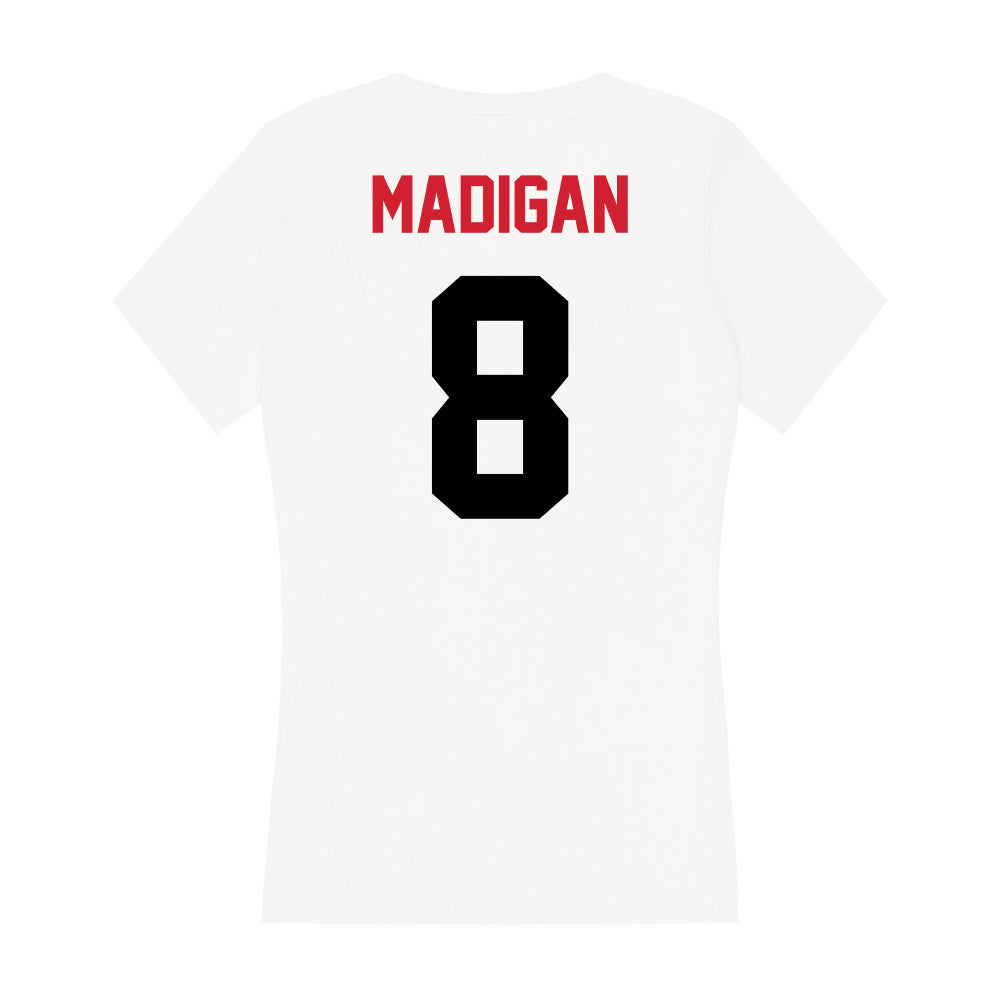 Arkansas State - NCAA Women's Volleyball : Erin Madigan - Women's V-Neck T-Shirt-1