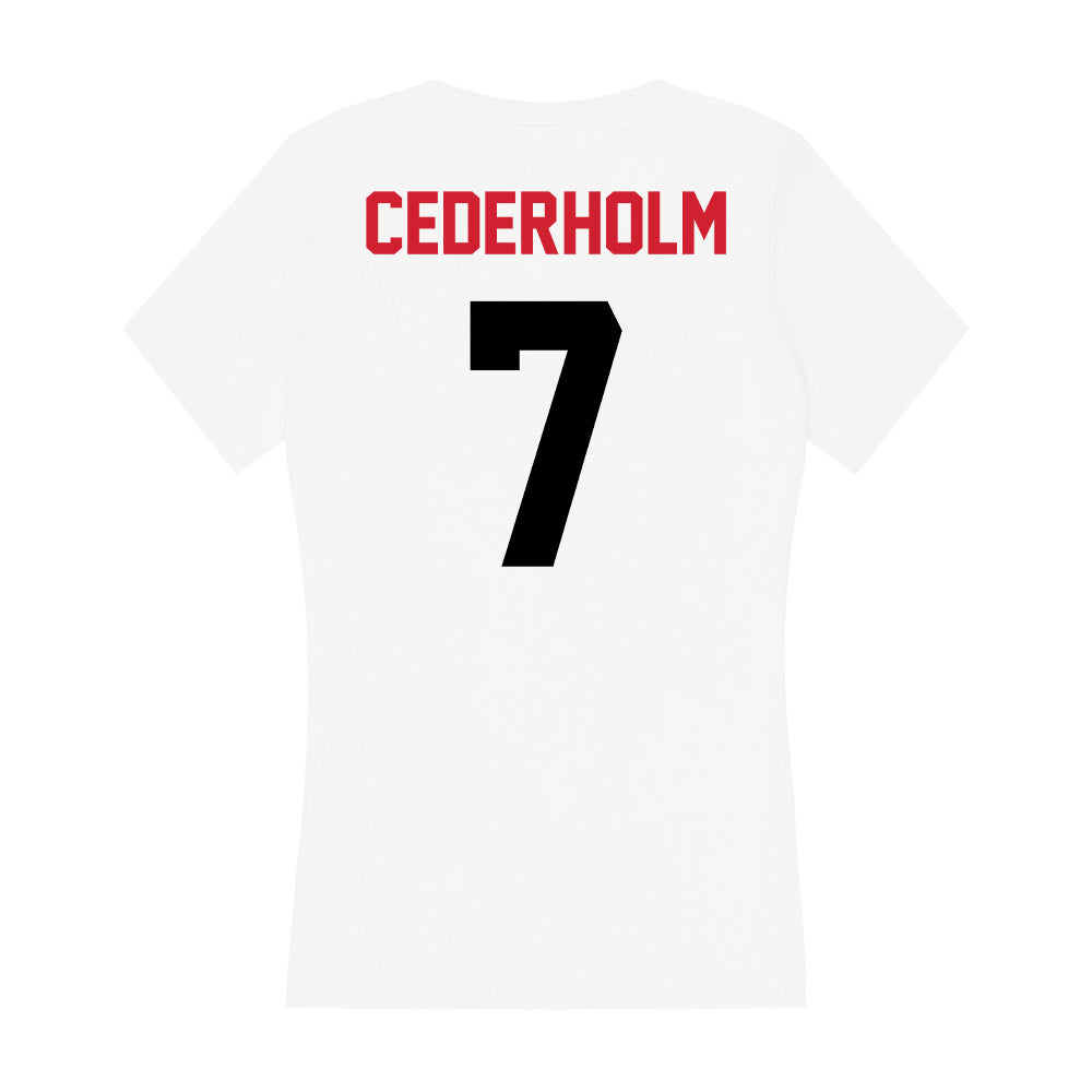 Arkansas State - NCAA Women's Soccer : Tindra Cederholm - Women's V-Neck T-Shirt-1