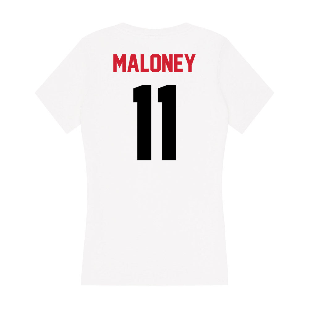 Arkansas State - NCAA Women's Volleyball : Mia Maloney - Women's V-Neck T-Shirt-1