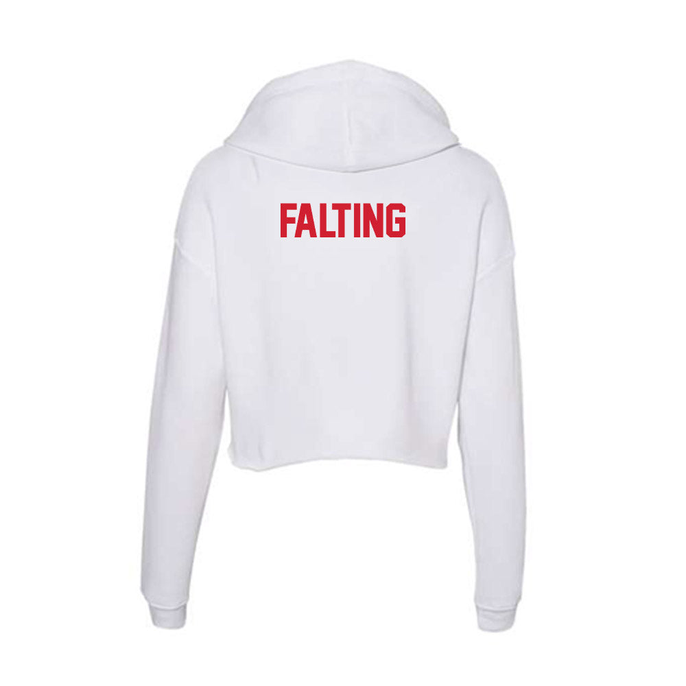 Arkansas State - NCAA Men's Track & Field : Gabe Falting - Women's Crop Fleece Hoodie-1