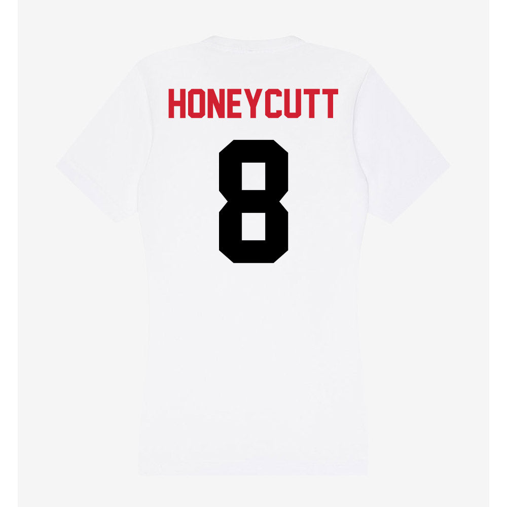Arkansas State - NCAA Men's Basketball : Weston Honeycutt - Women's V-Neck T-Shirt-1