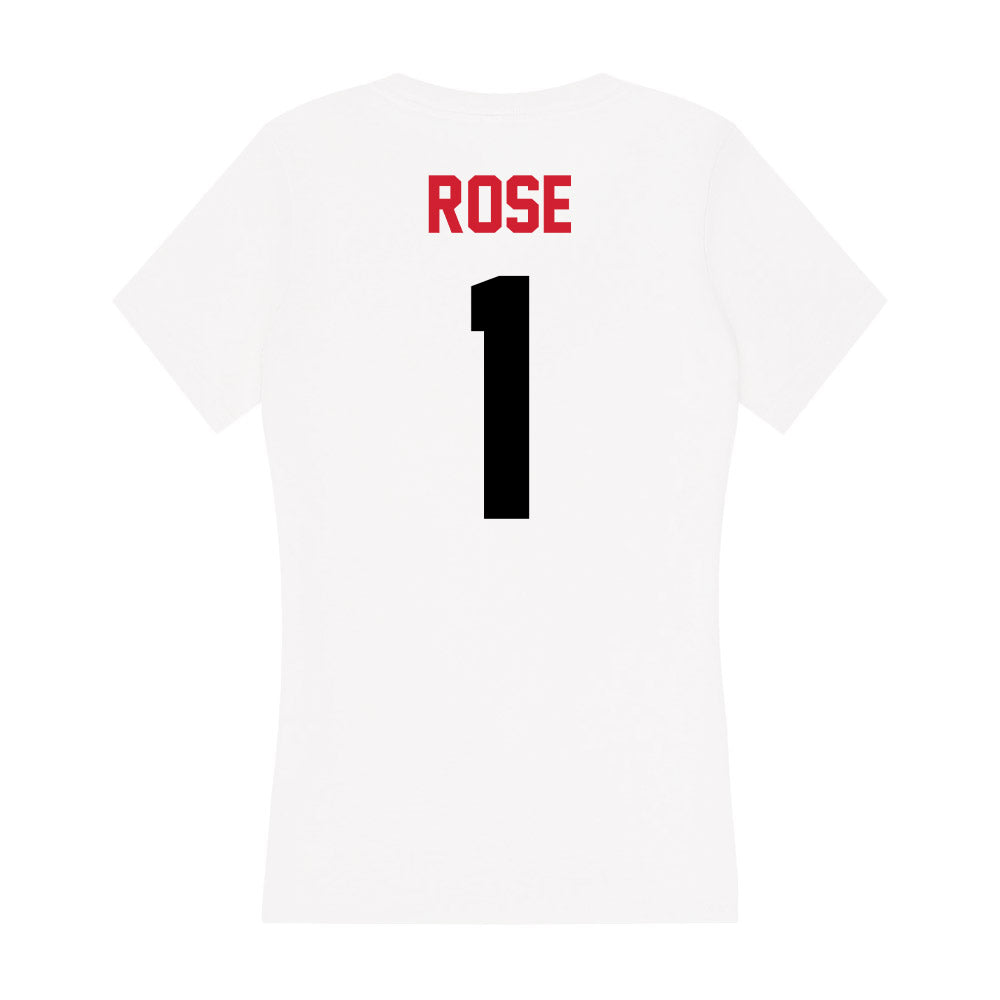 Arkansas State - NCAA Women's Basketball : Crislyn Rose - Women's V-Neck T-Shirt-1