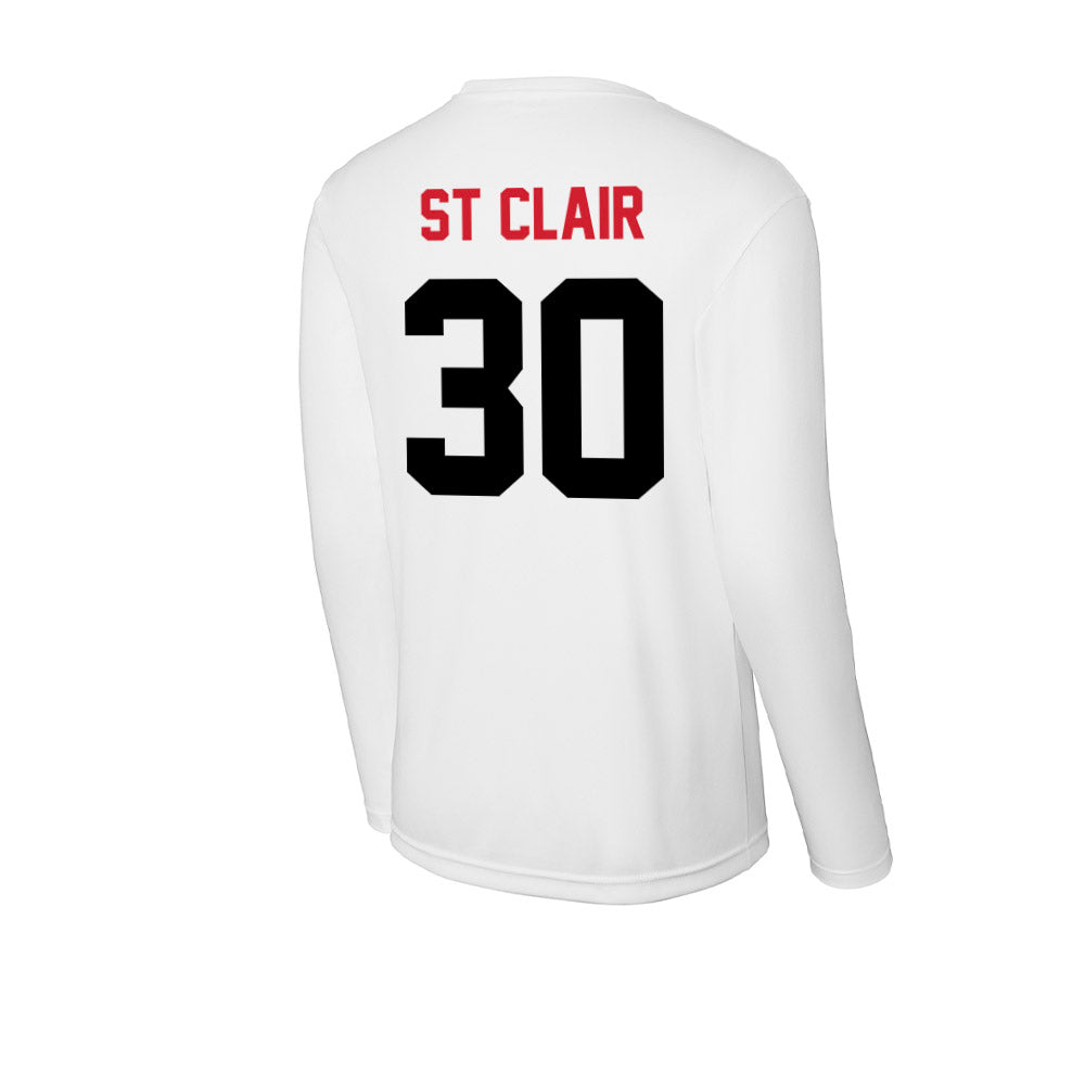 Arkansas State - NCAA Men's Basketball : Jacob St Clair - Performance Long Sleeve T-Shirt-1