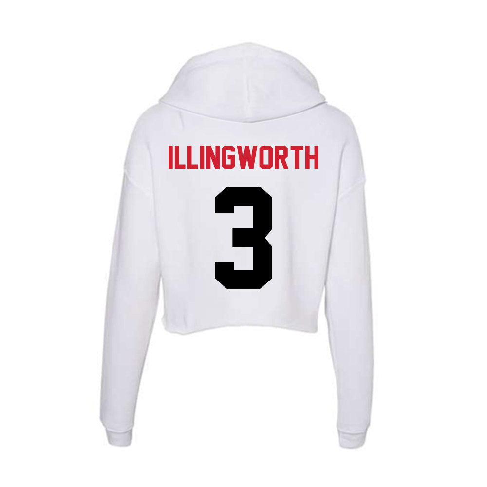Arkansas State - NCAA Baseball : Jackson Illingworth - Women's Crop Fleece Hoodie-1